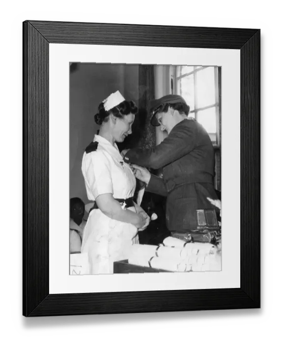Framed Print : Nurse receiving an award Framed Print : Nurse receiving an award