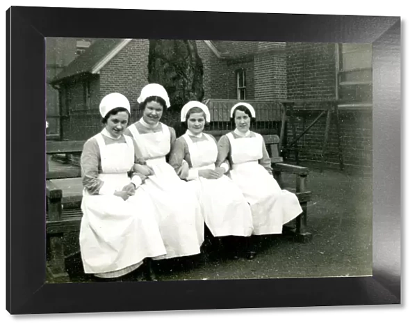 Nurses on bench