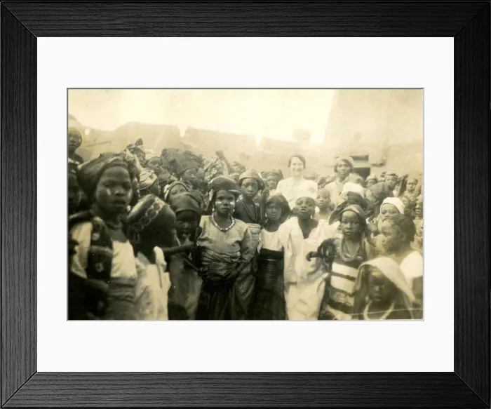 Framed Print : Nurse Mary Henry with the children of the Emir in Lagos Framed Print : Nurse Mary Henry with the children of the Emir in Lagos