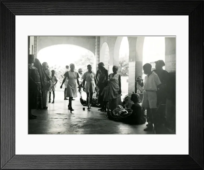 Framed Print : Patients on veranda at the African Hospital, Lagos Framed Print : Patients on veranda at the African Hospital, Lagos