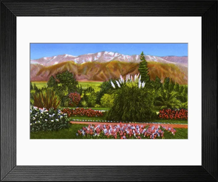 Framed Print : Pasadena, California, USA - Garden Scene in Winter Framed Print : Pasadena, California, USA - Garden Scene in Winter