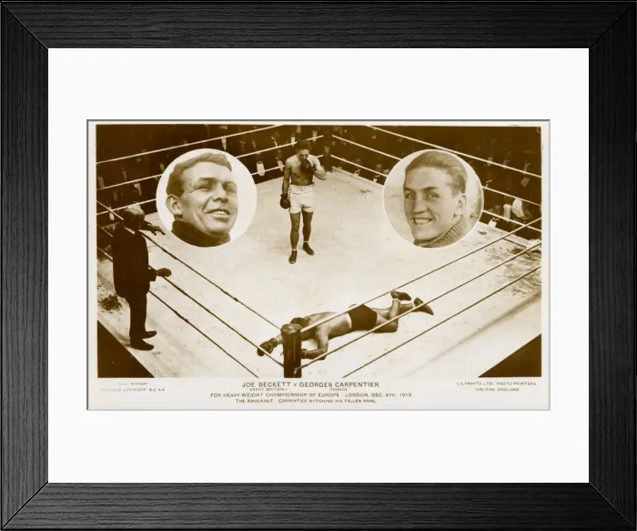 Framed Print : Heavyweight Championship of Europe - Carpentier v Beckett Framed Print : Heavyweight Championship of Europe - Carpentier v Beckett