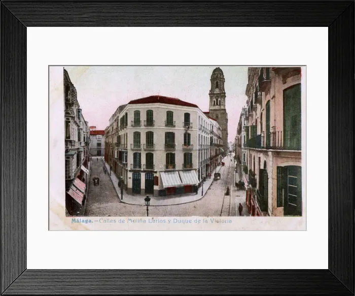 Framed Print : Malaga, Calles de Molina Larios y Duque de la Victoria Framed Print : Malaga, Calles de Molina Larios y Duque de la Victoria