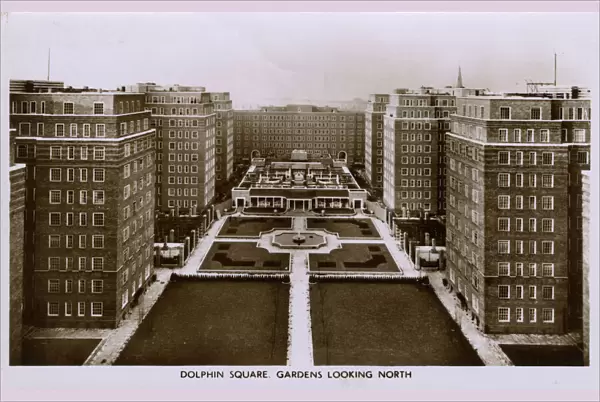 Dolphin Square Gardens, looking North - Pimlico, London