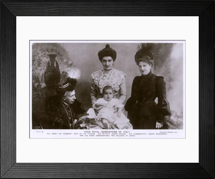 Framed Print : Four generations of Italian Royalty Framed Print : Four generations of Italian Royalty