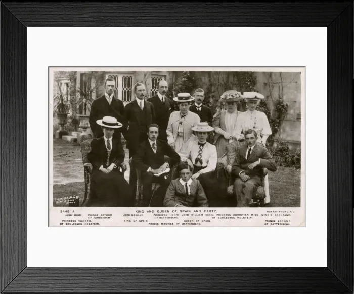 Framed Print : King & Queen of Spain and Party at Osborne, Isle of Wight King & Queen of Spain Framed Print : King & Queen of Spain and Party at Osborne, Isle of Wight King & Queen of Spain