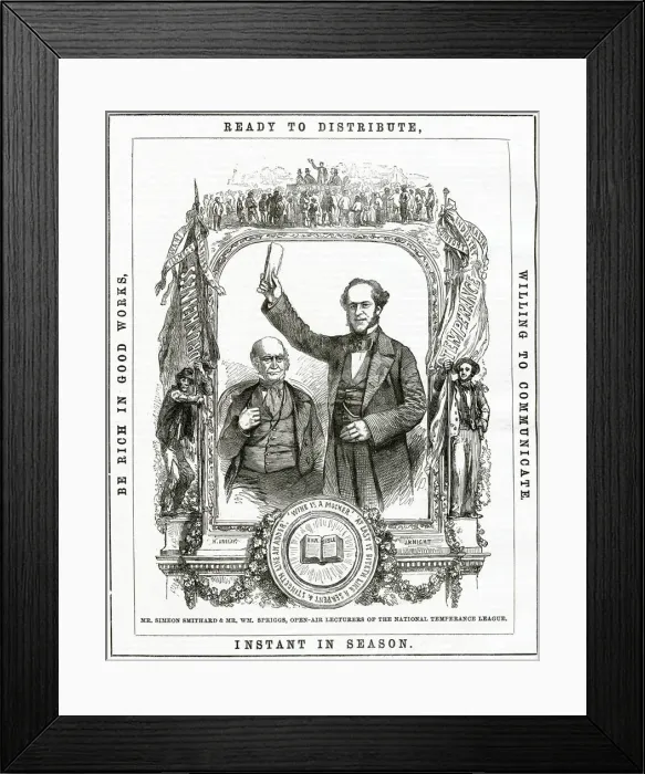Framed Print : National Temperance League 1858 Framed Print : National Temperance League 1858