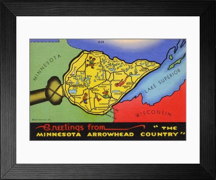 Framed Print : USA - The Minnesota Arrowhead Country Framed Print : USA - The Minnesota Arrowhead Country