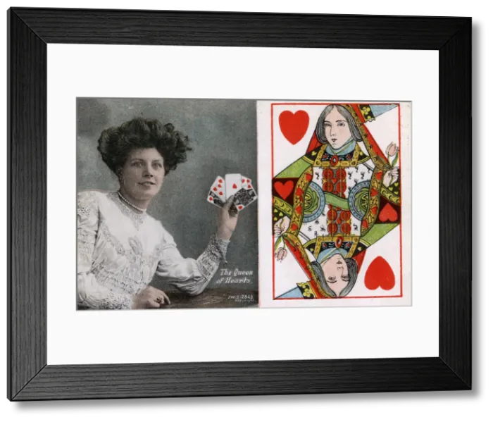 Framed Print : The Queen of Hearts - Holding a Royal Flush Framed Print : The Queen of Hearts - Holding a Royal Flush