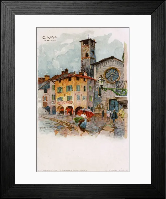 Framed Print : The Basilica of San Fedele in Como, Italy Framed Print : The Basilica of San Fedele in Como, Italy
