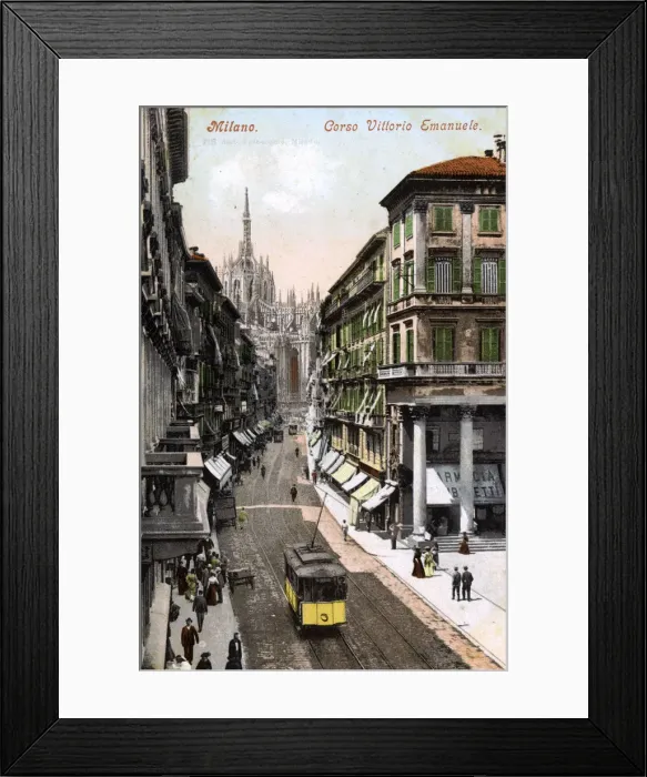 Framed Print : Milan, Italy - Corso Vittorio Emanuele Framed Print : Milan, Italy - Corso Vittorio Emanuele