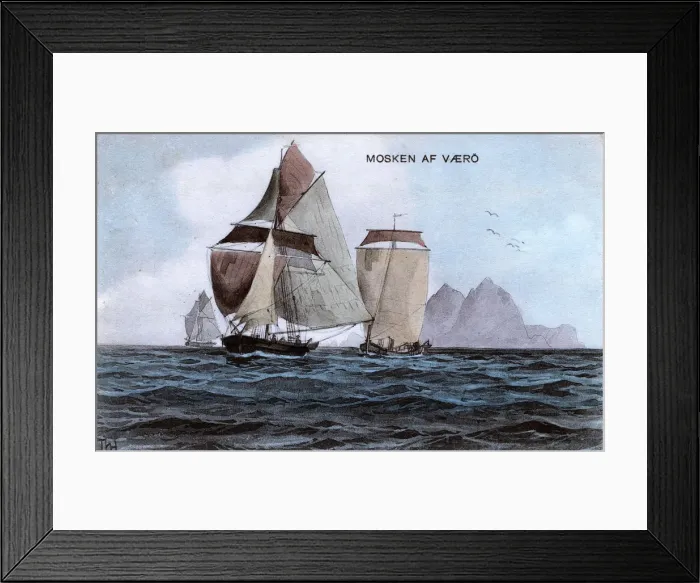 Framed Print : Traditional fishing boats off Mosken, Vaeroy, Norway Framed Print : Traditional fishing boats off Mosken, Vaeroy, Norway