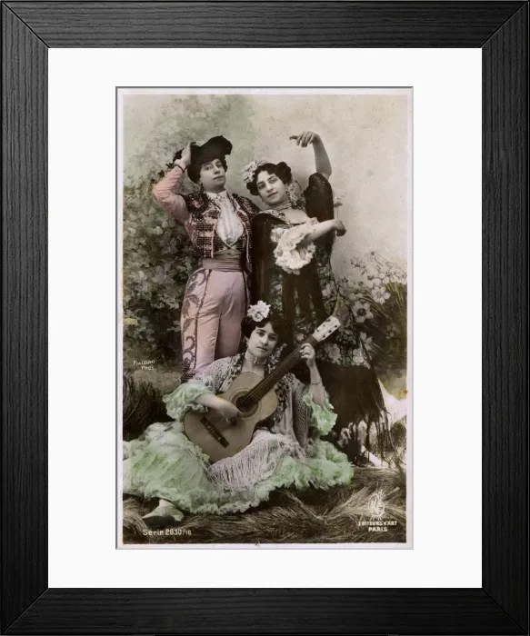 Framed Print : Three French women (pretending to be Spanish) Framed Print : Three French women (pretending to be Spanish)