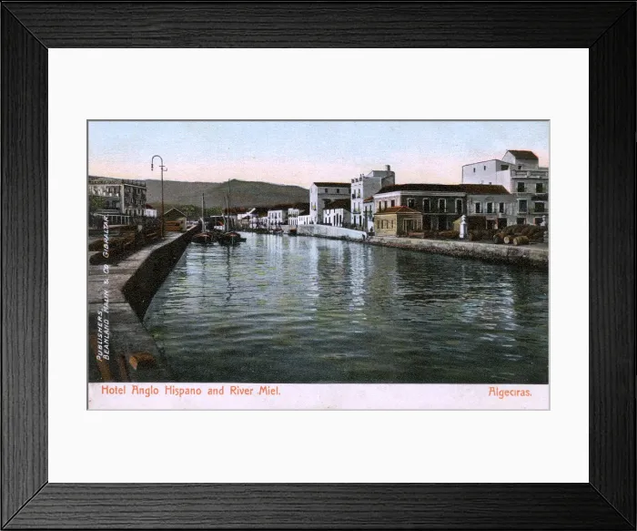 Framed Print : Algeciras, Spain - Hotel Anglo Hispano and the River Miel Framed Print : Algeciras, Spain - Hotel Anglo Hispano and the River Miel