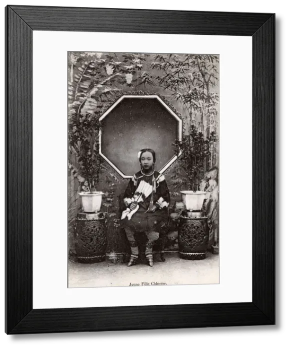 Framed Print : Young Chinese Girl - Beautiful composition Framed Print : Young Chinese Girl - Beautiful composition