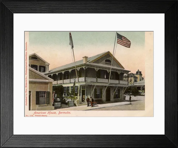 Framed Print : Hamilton, Bermuda - American House Hotel Framed Print : Hamilton, Bermuda - American House Hotel