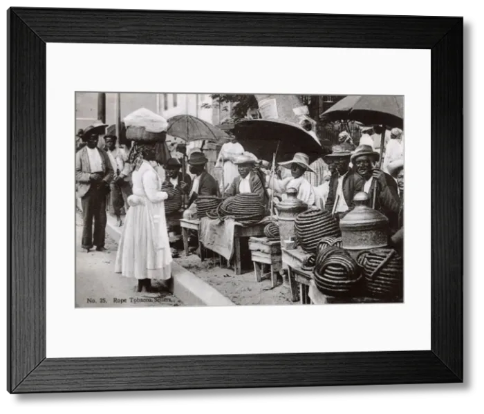 Framed Print : Jamaica, West Indies - Rope Tobacco Sellers Framed Print : Jamaica, West Indies - Rope Tobacco Sellers