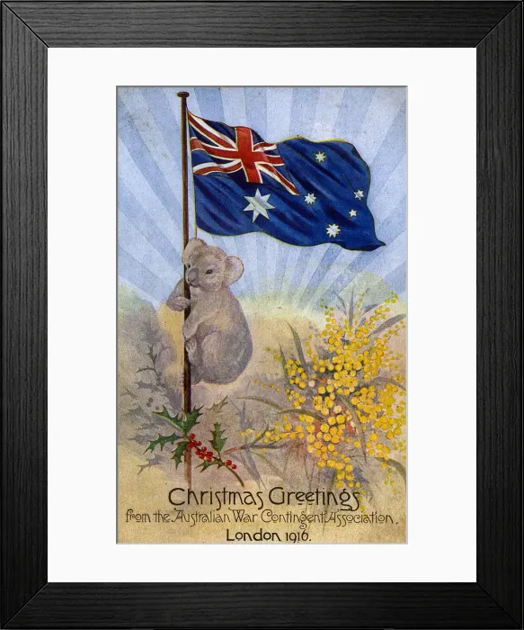 Framed Print : Christmas Greetings - Australian War Contingent Association Framed Print : Christmas Greetings - Australian War Contingent Association