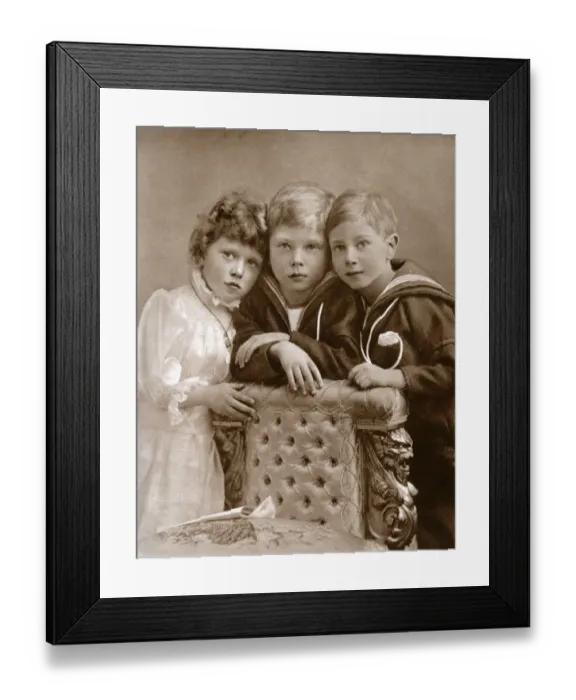 Framed Print : Princess Mary, Prince Edward and Prince Albert Framed Print : Princess Mary, Prince Edward and Prince Albert