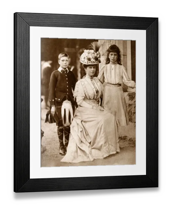 Framed Print : Mary, Princess of Wales with Prince Albert and Princess Mary Framed Print : Mary, Princess of Wales with Prince Albert and Princess Mary