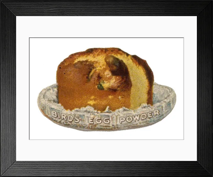 Framed Print : Cutout advertisement for Birds Egg Powder