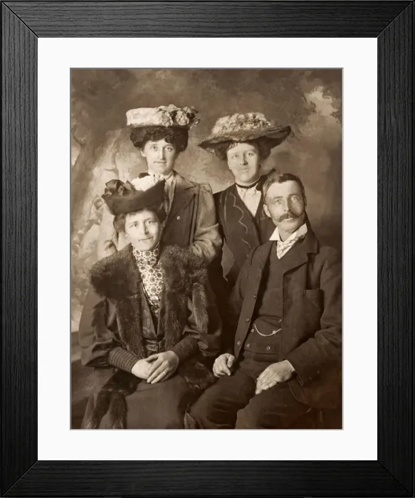 Framed Print : A Woman, her husband and her two sisters Framed Print : A Woman, her husband and her two sisters