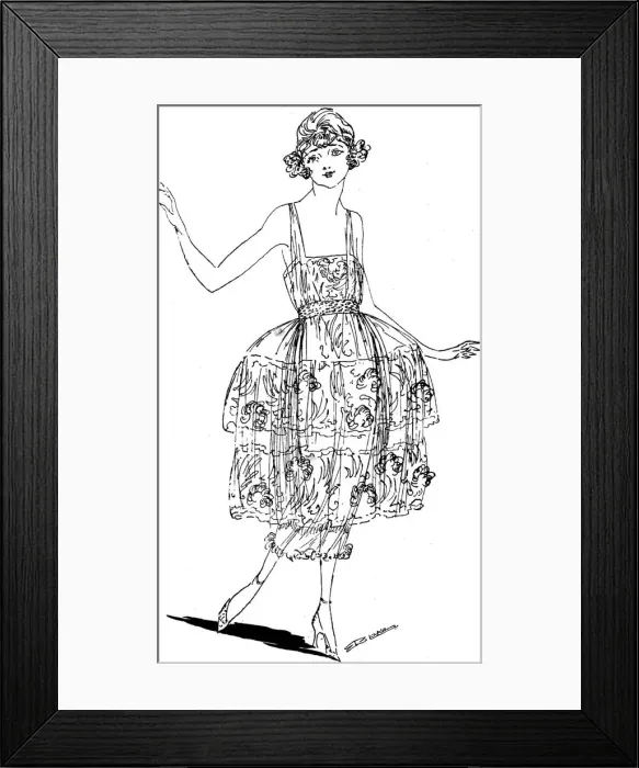 Framed Print : Evening dress by Elspeth Phelps Framed Print : Evening dress by Elspeth Phelps