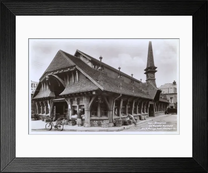 Framed Print : Etretat, Normandy, France - The wooden covered market Framed Print : Etretat, Normandy, France - The wooden covered market