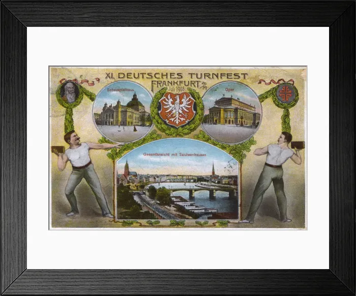 Framed Print : XI Deutsches Turnfest - Frankfurt, Germany Framed Print : XI Deutsches Turnfest - Frankfurt, Germany