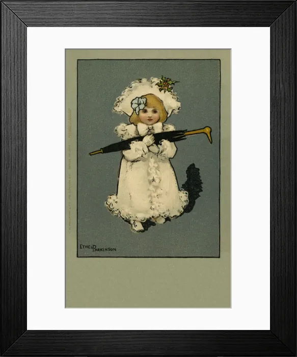 Framed Print : Girl with a brolly Framed Print : Girl with a brolly