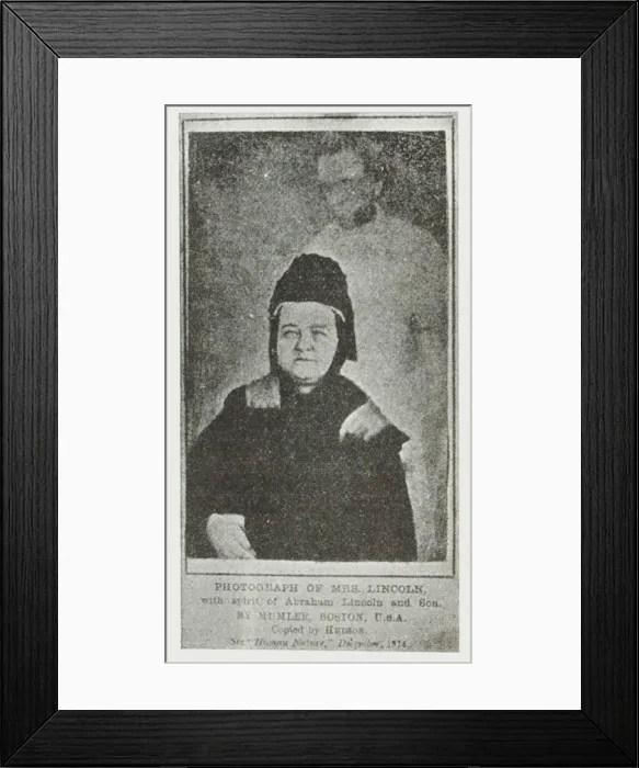 Framed Print : Mrs Lincoln with Spirit of Abraham Lincoln