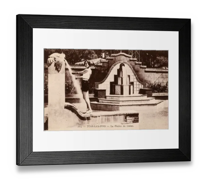 Framed Print : The Casino Swimming Pool - Juan-les-Pins, France