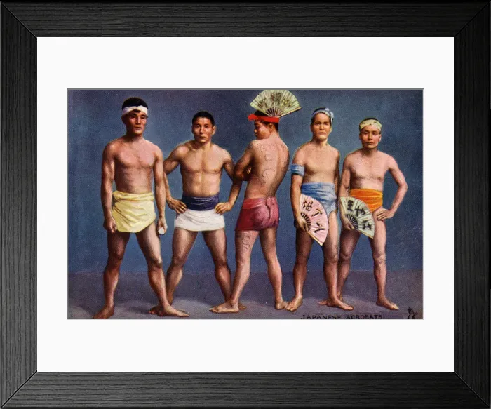 Framed Print : Japanese Acrobats