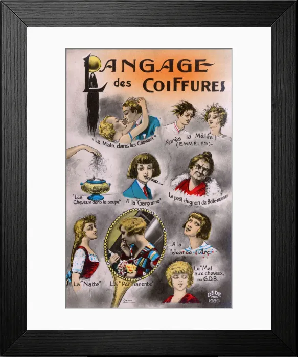 Framed Print : The Language of Hairstyles Framed Print : The Language of Hairstyles