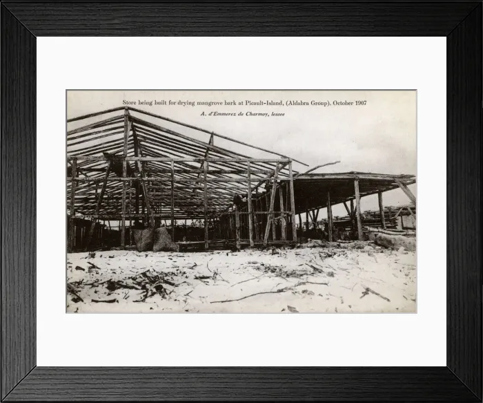 Framed Print : Mangrove bark store built - Picault Island, Aldabra Group Framed Print : Mangrove bark store built - Picault Island, Aldabra Group