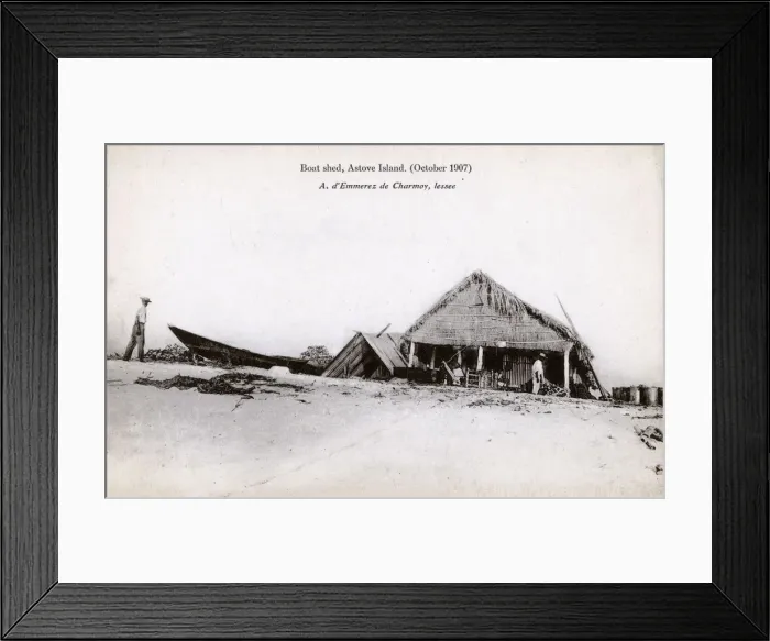 Framed Print : Boat Shed - Astove Island, Cosmoledo Group Framed Print : Boat Shed - Astove Island, Cosmoledo Group