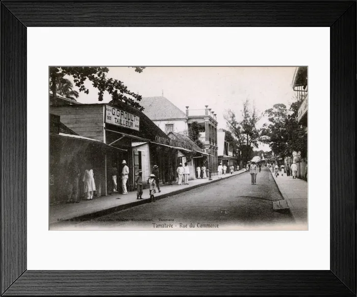Framed Print : Madagascar - Toamasina (Tamatave) - Rue de Commerce Framed Print : Madagascar - Toamasina (Tamatave) - Rue de Commerce