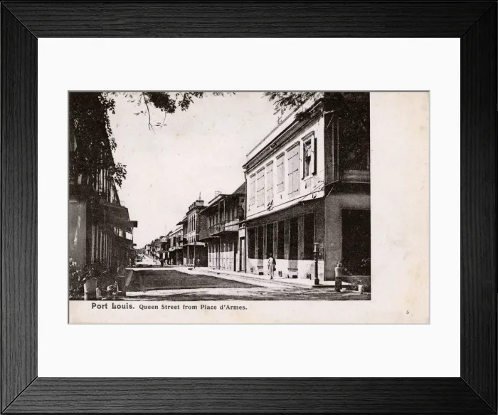 Framed Print : Mauritius - Port Louis - Queen Street from Place dArmes Framed Print : Mauritius - Port Louis - Queen Street from Place dArmes