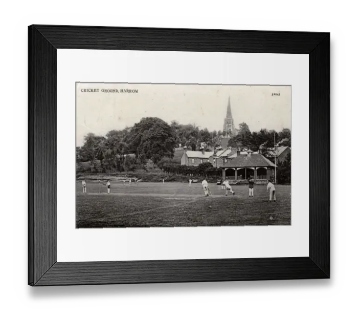 Framed Print : The Cricket Ground, Harrow School, Middlesex Framed Print : The Cricket Ground, Harrow School, Middlesex