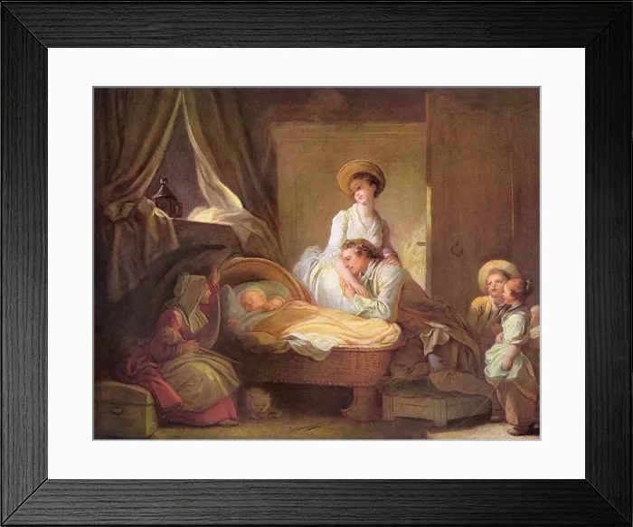 Framed Print : The Visit to the Nursery by Jean-Honore Fragonard Framed Print : The Visit to the Nursery by Jean-Honore Fragonard