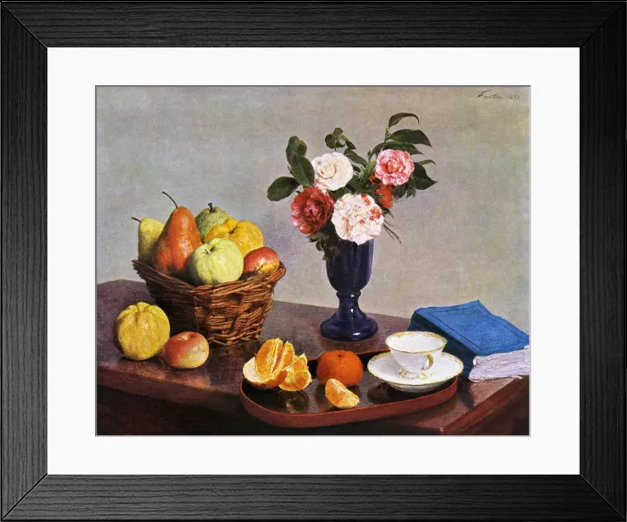 Framed Print : Still Life by Henri Fantin-Latour Framed Print : Still Life by Henri Fantin-Latour