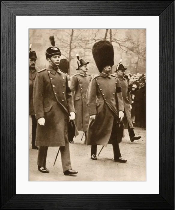Framed Print : Funeral Procession Earl Haig, Prince of Wales - Duke of York Framed Print : Funeral Procession Earl Haig, Prince of Wales - Duke of York