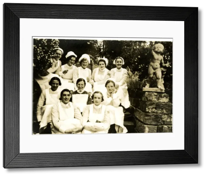 Framed Print : Group of nurses outdoors Framed Print : Group of nurses outdoors