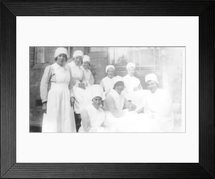 Framed Print : Group of nurses outdoors