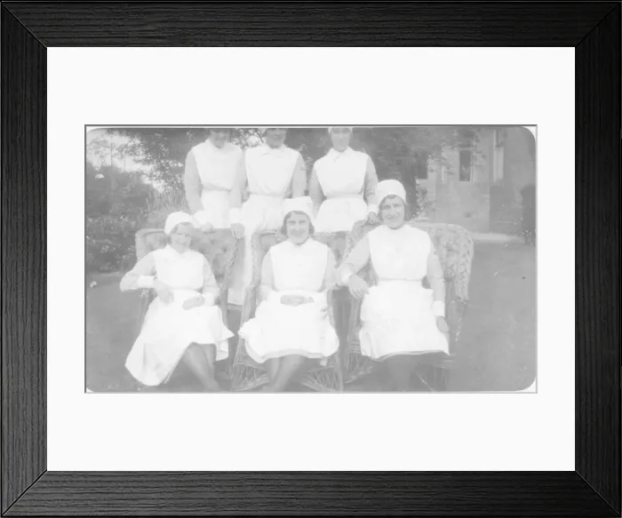 Framed Print : Six nurses, outdoors Framed Print : Six nurses, outdoors