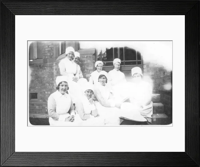 Framed Print : Group of nurses outdoors