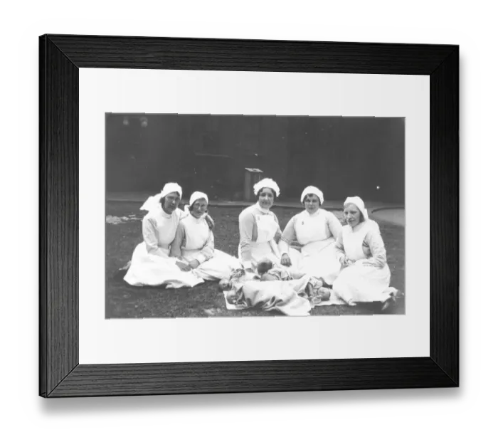 Framed Print : Midwives and babies, outdoors Framed Print : Midwives and babies, outdoors