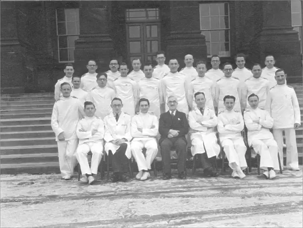 Large group of male nurses and probable superintendent