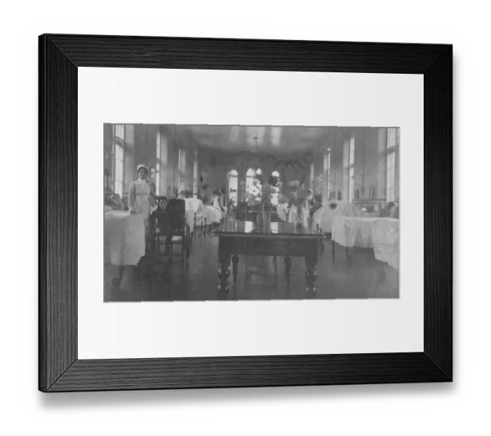 Framed Print : Talbot Ward Swansea Hospital, nurses and patients Framed Print : Talbot Ward Swansea Hospital, nurses and patients