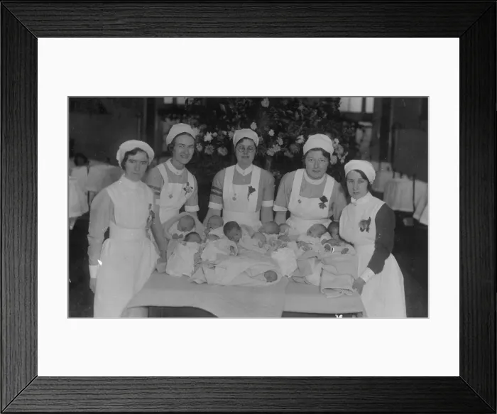 Framed Print : Nurses and babies, Royal Victoria Hospital, Bournemouth Framed Print : Nurses and babies, Royal Victoria Hospital, Bournemouth